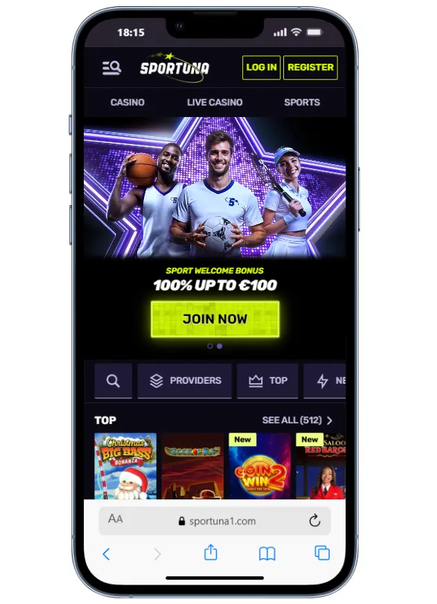Sportuna Casino Mobile App