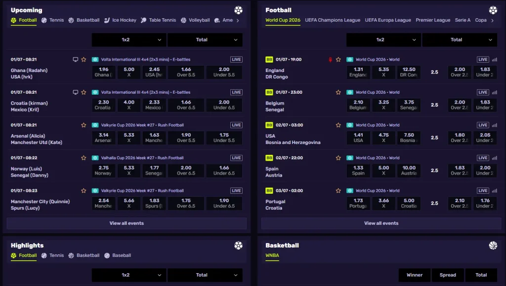 Sports and Leagues Available