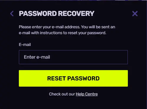 password recovery