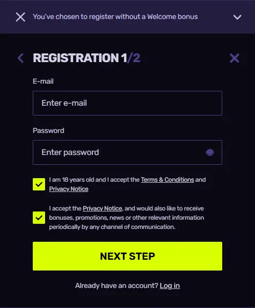 registered account