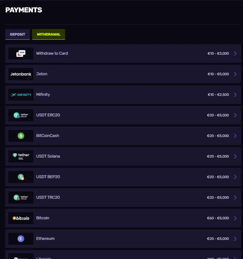 Withdraw Funds